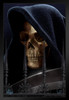 Grim Reaper Tom Wood Fantasy Art Death Horror Spooky Scary Halloween Decoration Black Wood Framed Art Poster 14x20