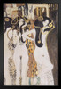 Gustav Klimt Gorgons and Typheus Gothic Reaper Art Nouveau Prints and Posters Gustav Klimt Canvas Wall Art Fine Art Wall Decor Women Landscape Abstract Painting Black Wood Framed Art Poster 14x20