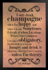 Lily Bollinger I Only Drink Champagne Black Wood Framed Art Poster 14x20