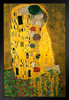Gustav Klimt The Kiss 1908 Austrian Symbolist Painter Golden Period Art Nouveau Print Black Wood Framed Poster 14x20