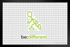 Be Different Art Print Black Wood Framed Poster 14x20