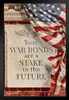 WPA War Propaganda Your War Bonds Are A Stake In The Future Black Wood Framed Poster 14x20