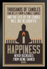 Thousands of Candles Happiness Buddha Famous Motivational Inspirational Quote Art Print Black Wood Framed Poster 14x20