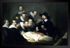 Rembrandt Anatomy Lesson of Dr Nicolaes Tulp Poster 1632 Oil On Canvas Painting Medical Doctor Dissection Artwork Black Wood Framed Art Poster 20x14