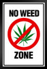 Warning Sign No Weed Zone Marijuana 420 Weed Dope Ganja Mary Jane Wacky Tobacky Bud Cannabis Room Guys Propaganda Smoking Stoner Reefer Stoned Buds Pothead Black Wood Framed Art Poster 14x20