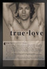 The Definition of True Love Funny Black Wood Framed Poster 14x20