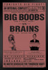 Big Boobs vs. Brains College Humor Black Wood Framed Poster 14x20