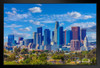 Skyscrapers of Los Angeles California Downtown Skyline Photo Black Wood Framed Art Poster 14x20