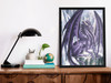 Hoarfrost Purple Dragon by Ruth Thompson Fantasy Poster Drawing Magical Mystical Creature Creative Photograph Picture Bedroom Cool Wall Decor Art Print Poster 12x18
