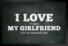 I Love (When) My Girlfriend (Lets Me Mountain Bike) biking bicycle rider riding exploring outdoors funny humor hilarious humorous awesome Black Wood Framed Art Poster 14x20