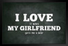 I Love (When) My Girlfriend (Gets Me A Beer) Funny Black Wood Framed Poster 14x20