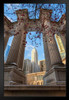 The Millennium Monument in Wrigley Square Photo Art Print Black Wood Framed Poster 14x20