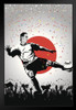 Japan Soccer National Team Sports Black Wood Framed Poster 14x20