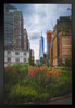 World Trade Center from Battery Park Manhattan New York City NYC Photo Art Print Black Wood Framed Poster 14x20