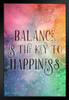 Balance Is The Key To Happiness by Brigid Ashwood Art Print Black Wood Framed Poster 14x20