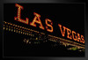 Las Vegas Nevada Vintage Neon Sign Board Illuminated Photo Art Print Black Wood Framed Poster 20x14