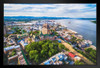 Quebec City Old Port Aerial View Quebec Canada Photo Black Wood Framed Art Poster 20x14
