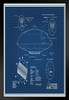 Lost In Space Jupiter 2 Spacecraft Blueprint Black Wood Framed Art Poster 14x20