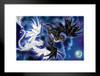 Twilight Duel Black White Dragon Fighting by Ruth Thompson Fantasy Poster Matted Framed Art Wall Decor 20x26
