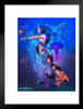Swimming Lesson by Renee Biertempfel Mermaid Fantasy Art Matted Framed Wall Art Print 20x26 inch