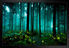 Fireflies Glowing Summer Forest At Night Landscape Photo Firefly Poster Insect Wall Art Glowing Posters Forest Poster Cool Poster Aesthetic Insect Art Matted Framed Art Wall Decor 26x20