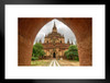 Entrance to Htilominlo Temple Buddhist Temple Bagan Myanmar Photo Matted Framed Art Print Wall Decor 26x20 inch