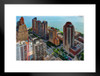 Battery Park City Aerial View Lower Manhattan New York City NYC Photo Matted Framed Art Print Wall Decor 26x20 inch