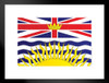 Flag of British Columbia Province Canada Matted Framed Art Print Wall Decor 20x26 inch