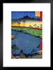 Utagawa Hiroshige Kumano Junisha Shrine Tsunohazu Japanese Art Poster Traditional Japanese Wall Decor Hiroshige Woodblock Landscape Artwork Nature Asian Print Matted Framed Art Wall Decor 20x26