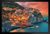 Cinque Terre Manarola Italy Cliff Homes Landscape Photo Photograph Art Sicily Almafi Coast Picture Beautiful Scenery Matted Framed Art Wall Decor 26x20
