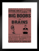 Big Boobs vs. Brains College Humor Matted Framed Art Print Wall Decor 20x26 inch