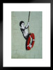 Banksy Boy On Life Preserver Swing Banksy Canvas Print Bansky Modern Art Grafitti Canvas Wall Art Street Art Prints Graffiti Art Wall Art Canvas Retro Pop Art Matted Framed Art Wall Decor 20x26