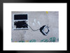 Banksy TV Window Street Art Banksy Canvas Print Bansky Modern Art Grafitti Canvas Wall Art Street Art Prints Graffiti Art For Wall Art Canvas Retro Pop Art Matted Framed Art Wall Decor 26x20