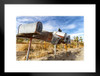 Mailboxes In The Desert Rural California Scene Photo Matted Framed Art Print Wall Decor 26x20 inch