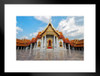 Wat Benchamabophit Dusitvanaram Buddhist Temple Bangkok Thailand Photo Matted Framed Art Print Wall Decor 26x20 inch