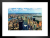 Aerial View Financial District Lower Manhattan New York City NYC Photo Matted Framed Art Print Wall Decor 26x20 inch