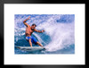 Winter Surfing on the North Shore Photo Matted Framed Art Print Wall Decor 20x26 inch