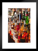 Choices Bottles of Liquor Whiskey Bourbon Sitting on a Shelf Photo Matted Framed Art Print Wall Decor 20x26 inch