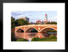 John W Weeks Bridge Footbridge Cambridge Photo Matted Framed Art Print Wall Decor 26x20 inch
