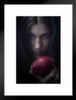 Beautiful Evil Witch With Red Apple Photo Matted Framed Art Print Wall Decor 20x26 inch