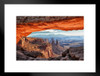 Inside Mesa Arch at Sunrise Photo Matted Framed Art Print Wall Decor 26x20 inch