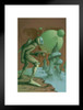 Vintage Science Fiction Captain Dandy and Mars Revenge Matted Framed Art Print Wall Decor 20x26 inch