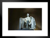 Abraham Lincoln Memorial Statue Washington DC Photo Matted Framed Art Print Wall Decor 26x20 inch