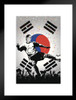 South Korea Soccer National Team Sports Matted Framed Art Print Wall Decor 20x26 inch