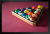Colorful Vintage Billiard Balls Photo Matted Framed Art Print Wall Decor 26x20 inch
