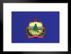 Vermont State Flag New England Green Mountain State Flag Education Patriotic Posters American Flag Poster of Flags for Wall Decor Flags Poster US Matted Framed Art Wall Decor 20x26