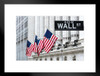New York Stock Exchange NYSE Wall Street New York City NYC Building American Flags USA Patriotic Photo Photograph Matted Framed Art Wall Decor 26x20