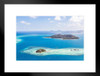 Aerial of Paradise Fijian Island Resort Photo Matted Framed Art Print Wall Decor 26x20 inch