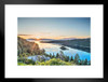 Picture Of Paradise Lake Tahoe Emerald Bay Water Mountains California Sunrise Photo Photograph Beach Sunset Palm Landscape Ocean Scenic Nature Matted Framed Art Wall Decor 26x20