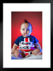 Punk Rock Baby with Mohawk Photo Matted Framed Art Print Wall Decor 20x26 inch